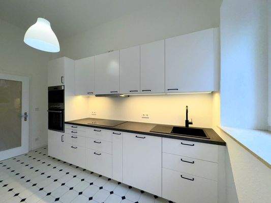 Kitchen with brand new fitted kitchen