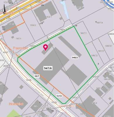 Lageplan-Grafik mit Fl.-Nr. u. Markierung