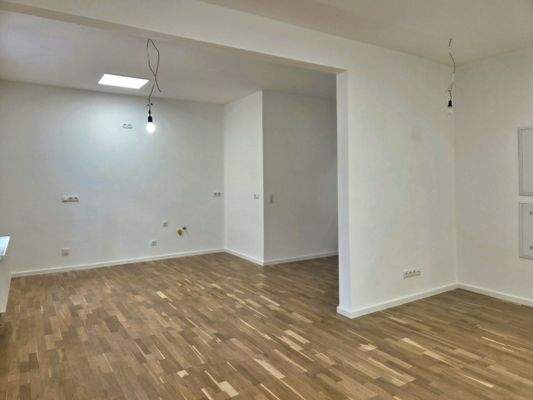 Blick zur Küchen-Installationswand