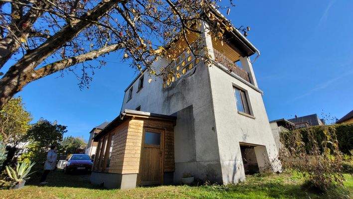Ansicht Anbau und Terrasse