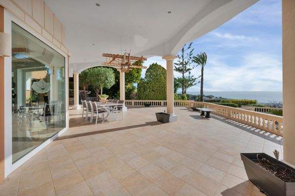 Cobered terrace in villa in Costa d'en Blanes