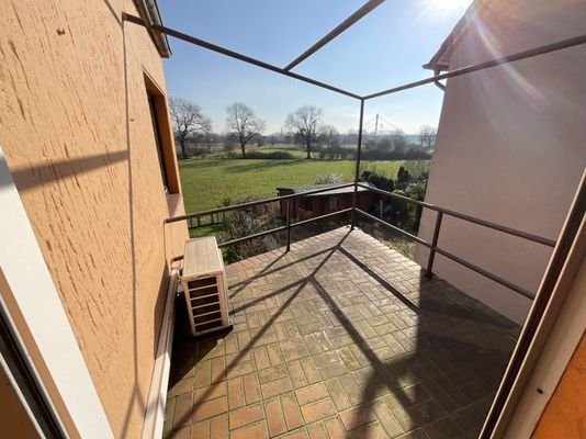 Balkon vor dem Arbeitszimmer