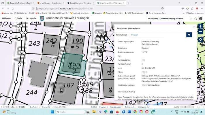 Liegenschaftskarte Heubach am Schafberg 11