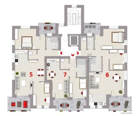 Gesamtgrundriss 1 Obergeschoss