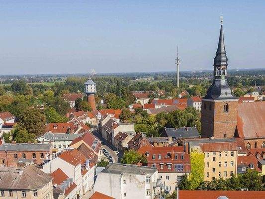 Blick über die historische Altstadt von Nauen