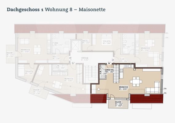 Grundriss Wohnung Nr. 8