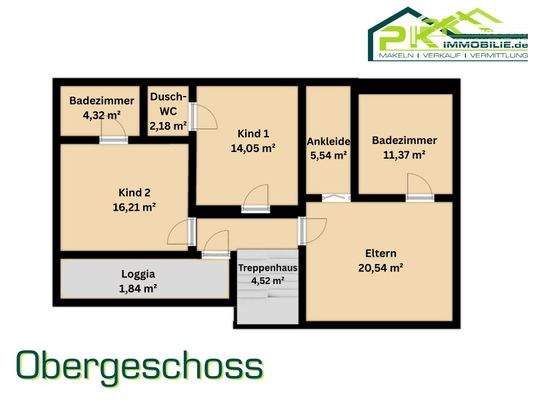 Grundriss Obergeschoss