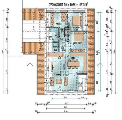 Grundriss Dachgeschoss