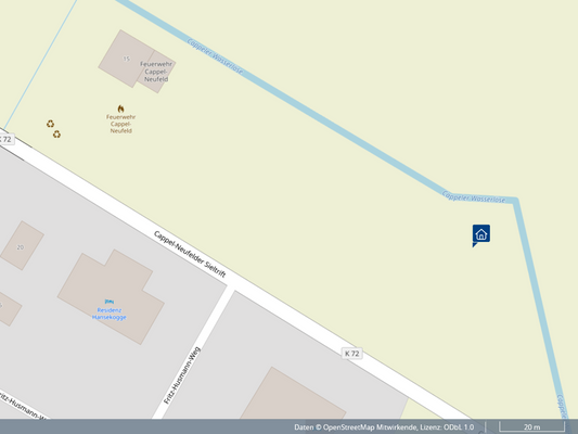 zwischen Straße und Wasserlauf