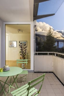 Balkon-West mit Blick auf die Dolomiten