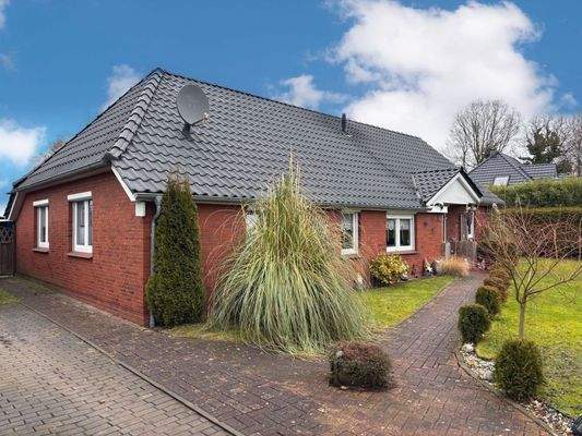 Seitenansicht des Hauses