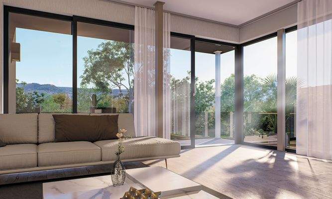 Visualisierung Wohnen + Balkon