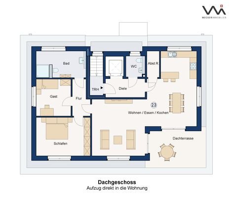 Grundriss Wohnung 2.3