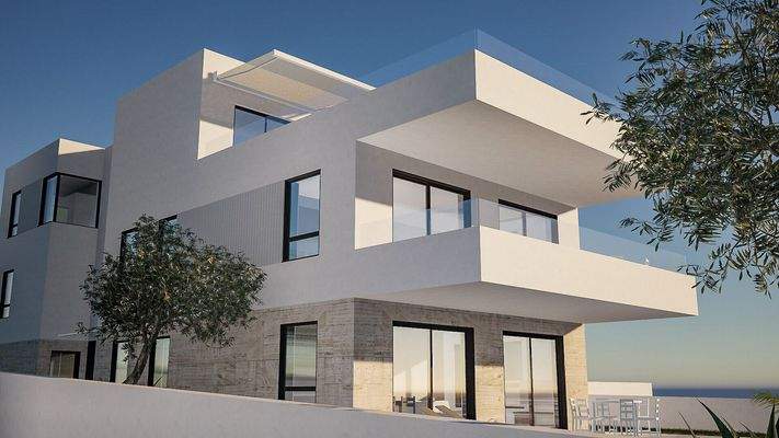 KITZIMMO-Grundstück mit Meerblick & Baugenehmigung für ein Apartmenthaus - Immobilien Kroatien.