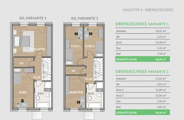 Haustyp 2 - OG - Variante 1 &amp; Variante 2