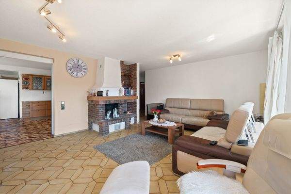 Wohnzimmer EG mit Kaminofen