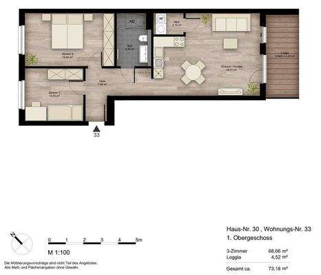 Grundriss Wohnung 33