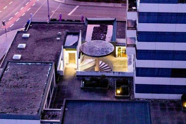 Barrierefreier Eingang zur Wohnanlage (Fahrstuhl)