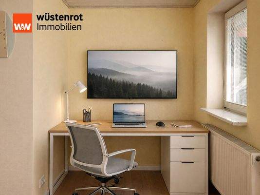 Gartengeschoss Homeoffice mit Ausblick