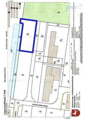 Liegenschaftskarte mit Markierung