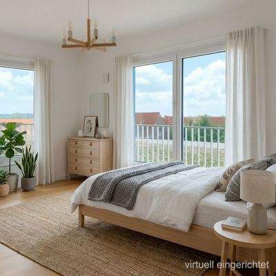 Schlafzimmer virtuell eingerichtet