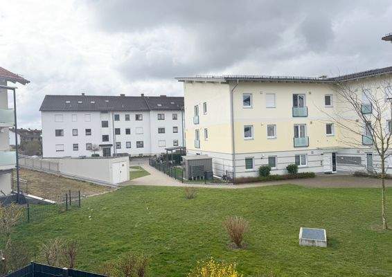 Blick vom Balkon zum Innenbof