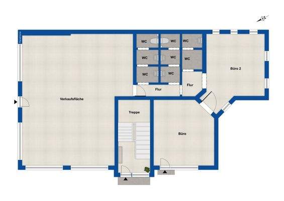 Grundriss Gewerbefläche - EG