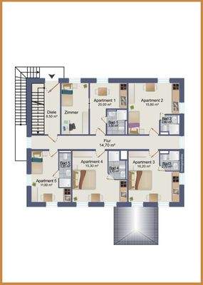 Baugenehmigung 1. Obergeschoss