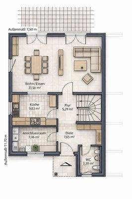 Grundriss Erdgeschoss