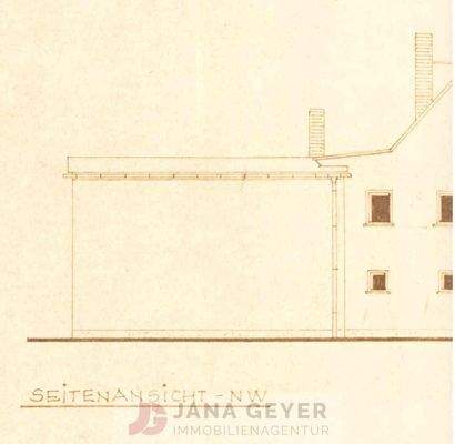 Seitenansicht Nord-West, linke Seite