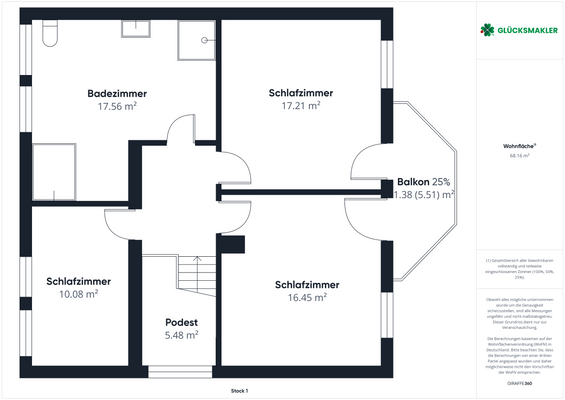 Grundriss 1. Obergeschoss