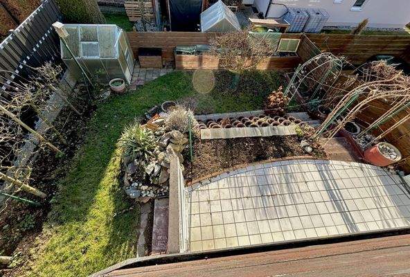 Ansicht Garten und Terrasse