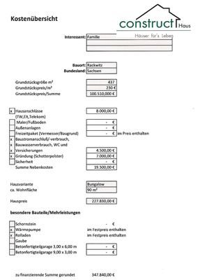 Kostenübersicht