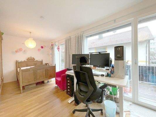 Blick vom Home-Office Richtung Schlabereich