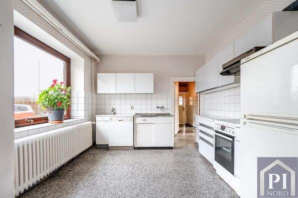 Küche mit Terrazzoboden