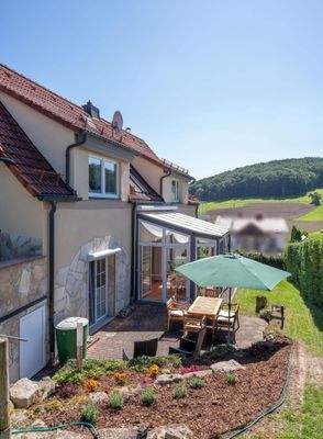 Blick auf die Sommerterrasse