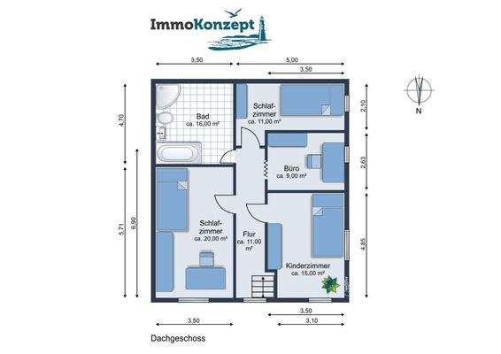 Grundriss Dachgeschoss