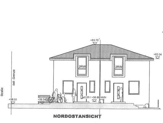 NO Ansicht Zeichnung Vorlage