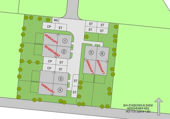 Lageplan Häuser 1-6