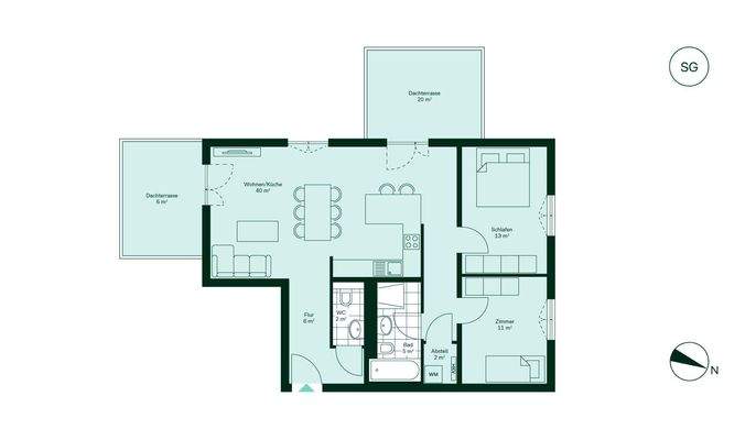 Grundriss der Eigentumswohnung