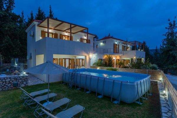 Kreta, Gavalochori: Zwei Villen und ein Studio mit einzigartigem Panoramablick auf das Meer zu verkaufen