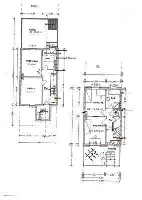 Grundriss Keller und Erdgeschoss