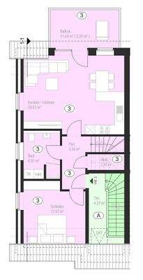 Grundriss DG Wohnung 3