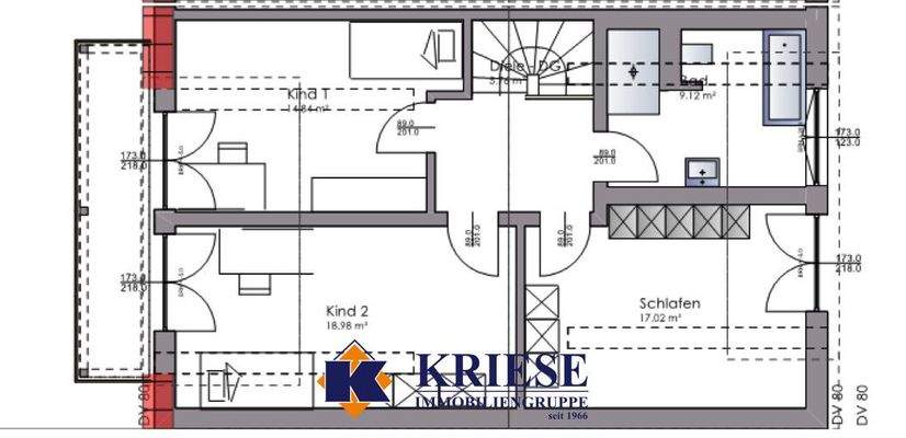 Obergeschoss - Haus Mitte