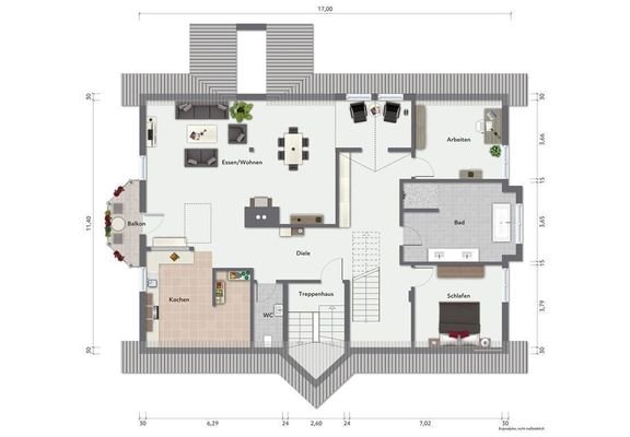 Maisonettewohnung    Grundriss-OG 
