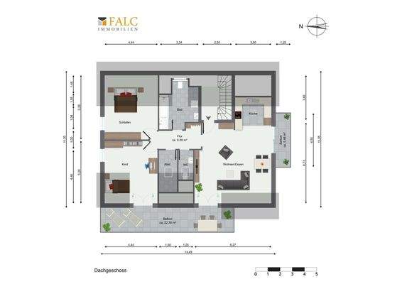 Dachgeschoss Wohnung 4