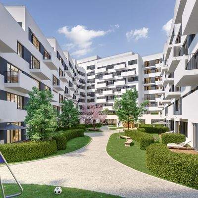 Außenvisualisierung des Gemeinschaftsinnenhofs