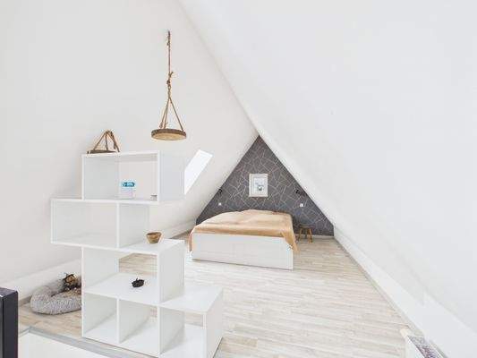 Schlafbereich im Dachstudio