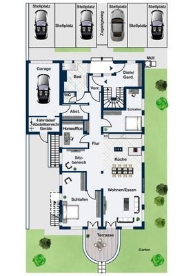 Grundriss EG (aktuell Gewerbe)