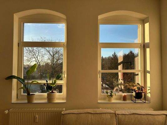 Blick aus dem Wohnzimmer